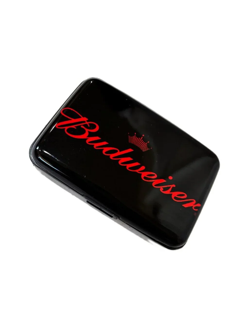 Vintage Budweiser Credit Card Holder Wallet Business Slim Hard Case NOS NWOT